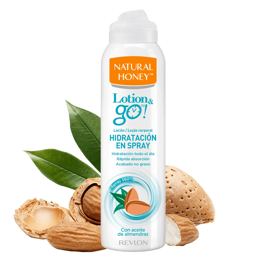 Lotion&go! Hidratação em spray Natural Honey
