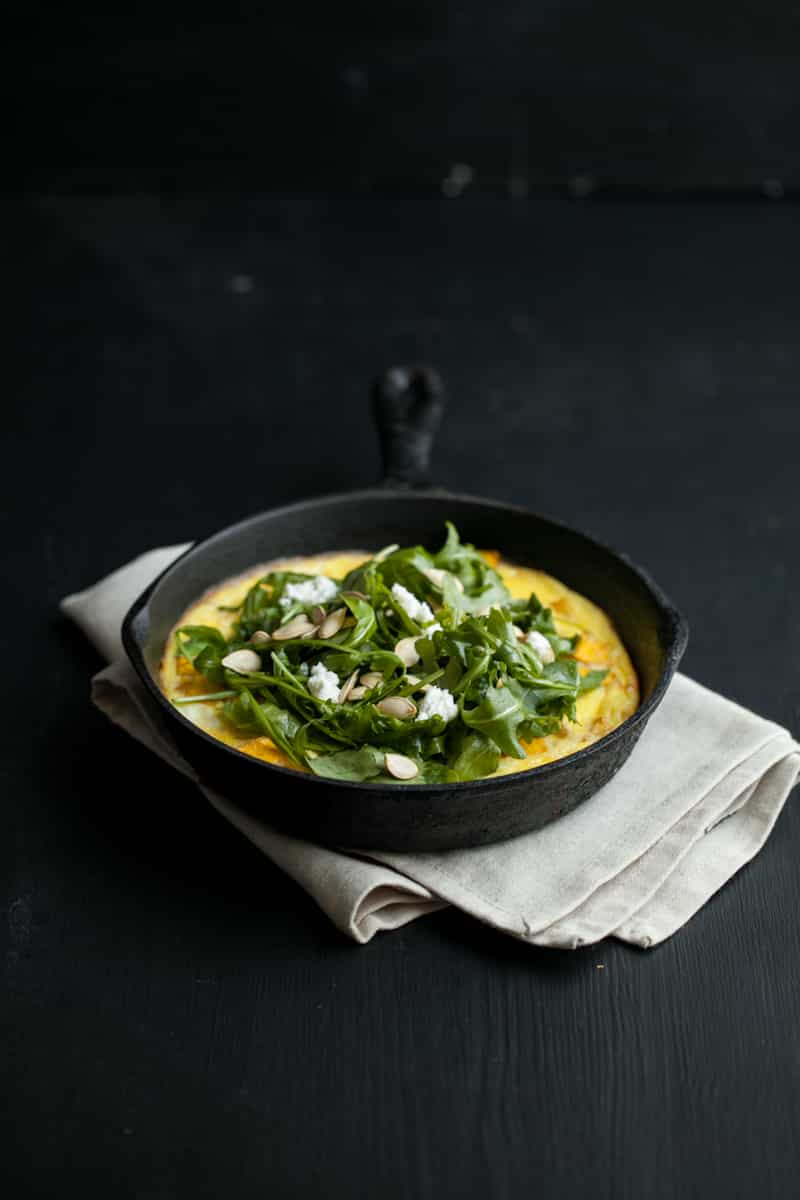Roasted Pumpkin Frittata with Goat Cheese
