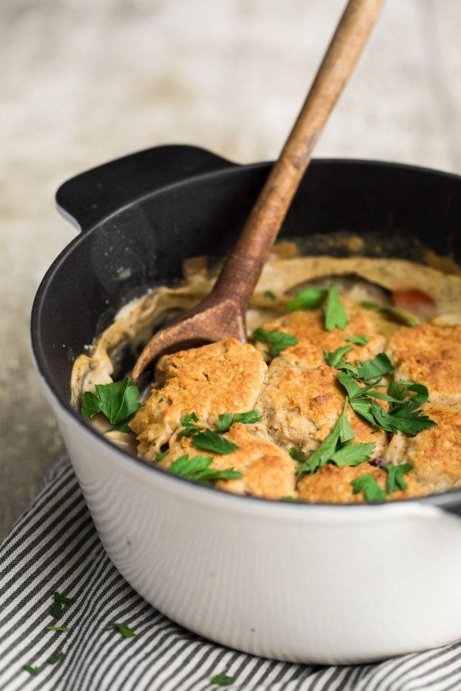 Root Vegetable Pot Pie with Whole Wheat Biscuits Naturally Ella