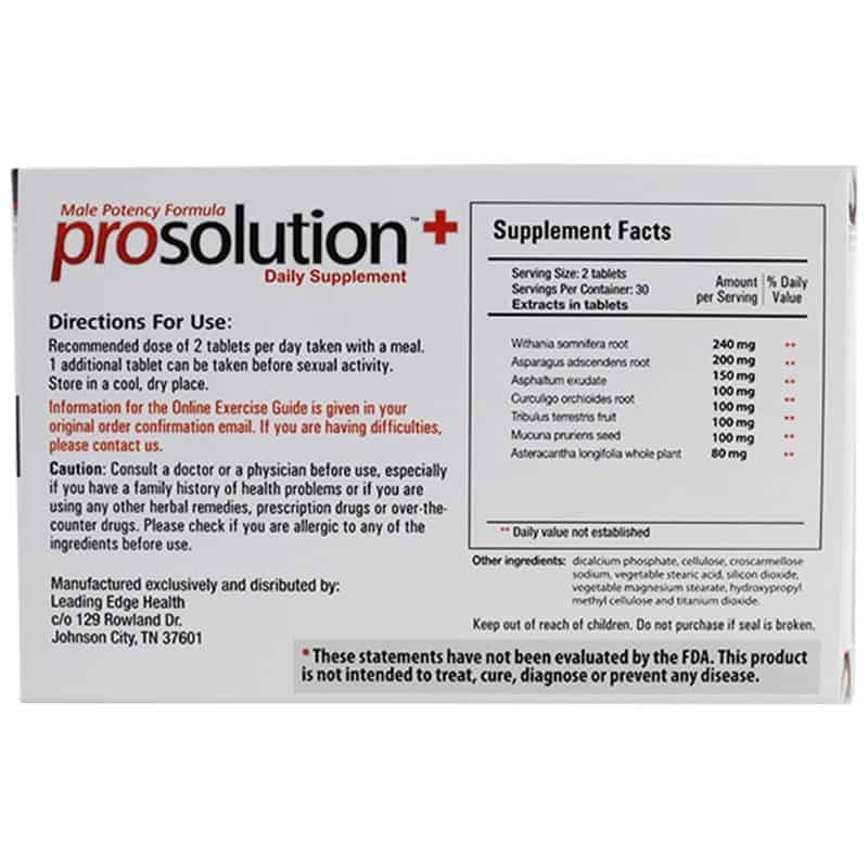 ProSolution Plus Improve Premature Ejaculation Natural Vitamins Rx
