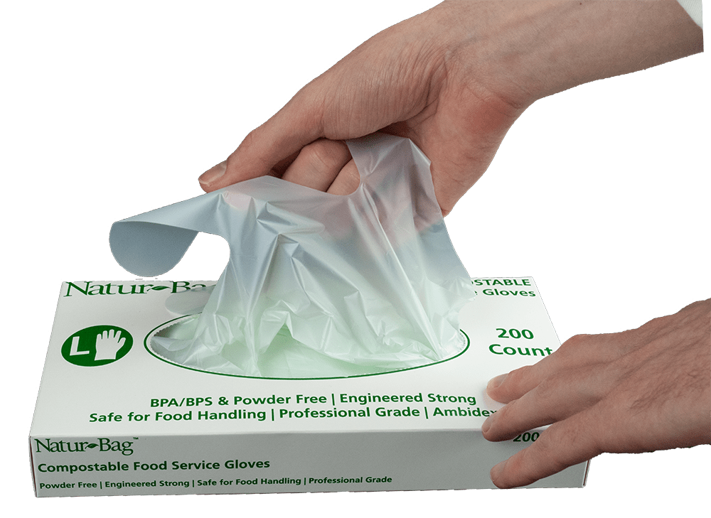 100 Compostable Food Service Gloves Compostable Produce Bags