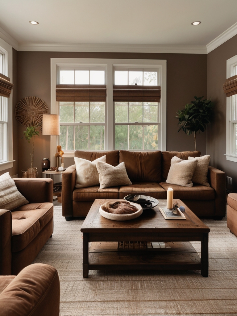 29 Stunning Living Room Decor Ideas With Brown Couch in 2024