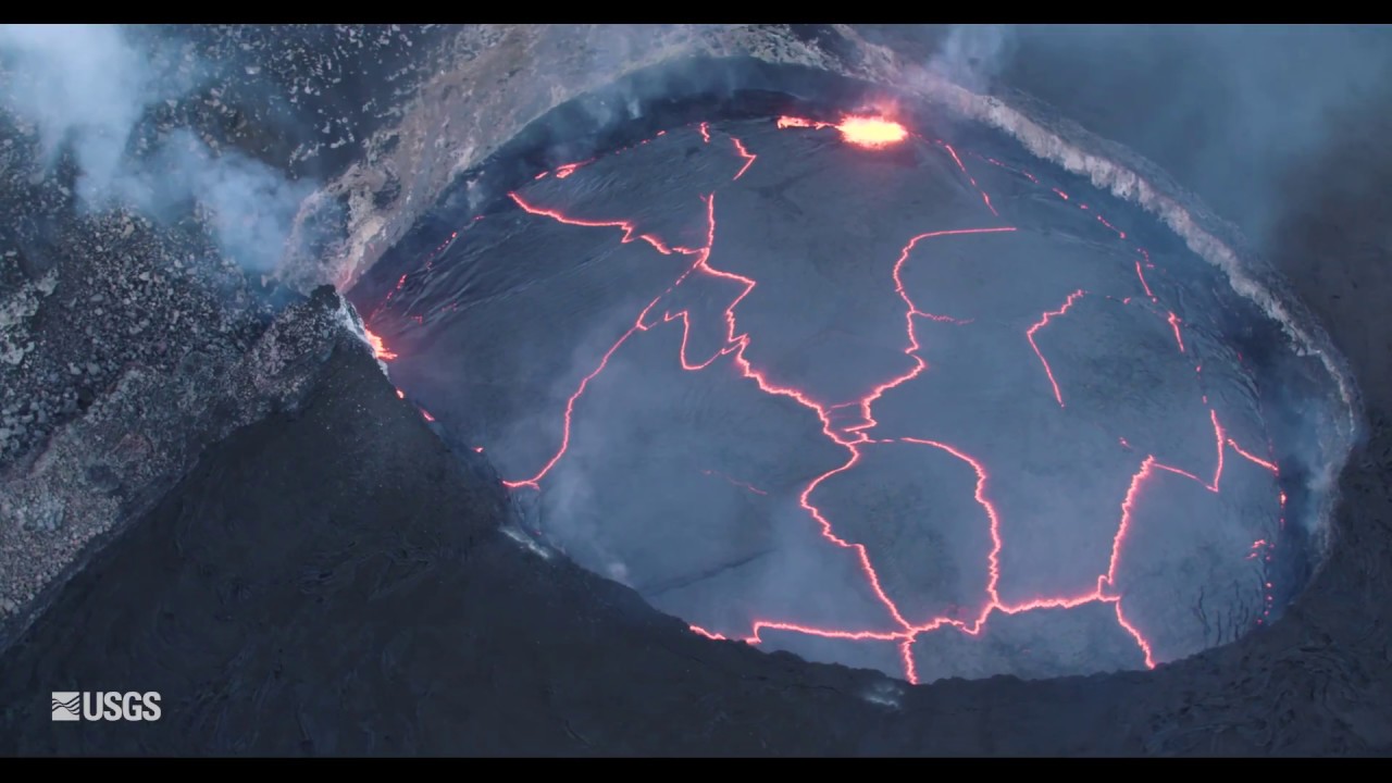 Kīlauea Summit Eruption Lava Returns to Halemaʻumaʻu USGS (2017