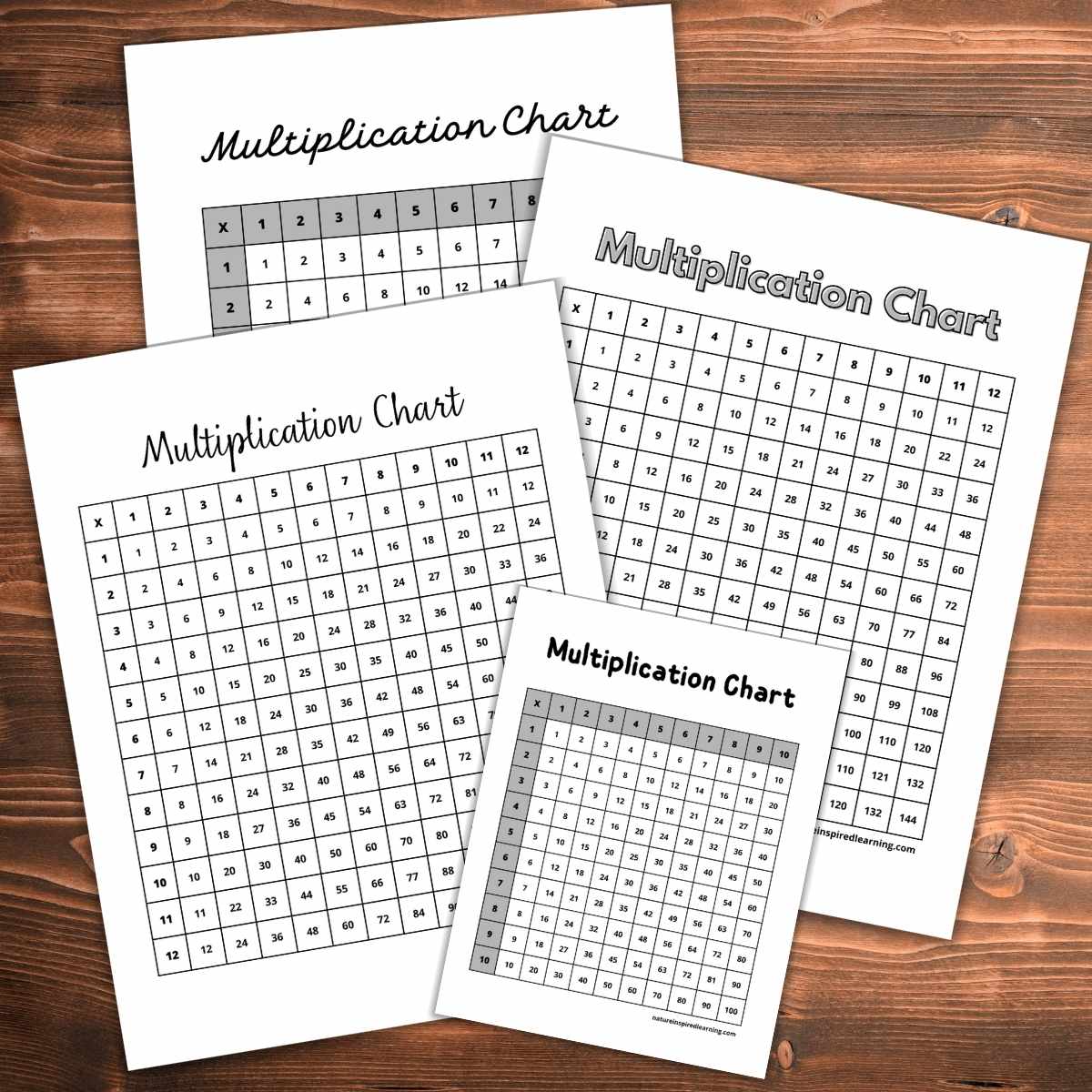 Printable Multiplication Charts