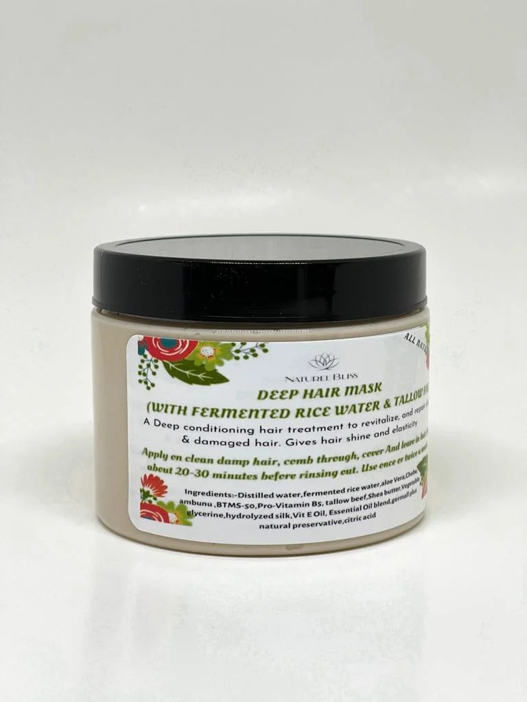 Chebe & Tallow Deep Conditioner Hair Mask With Fermented Rice Water