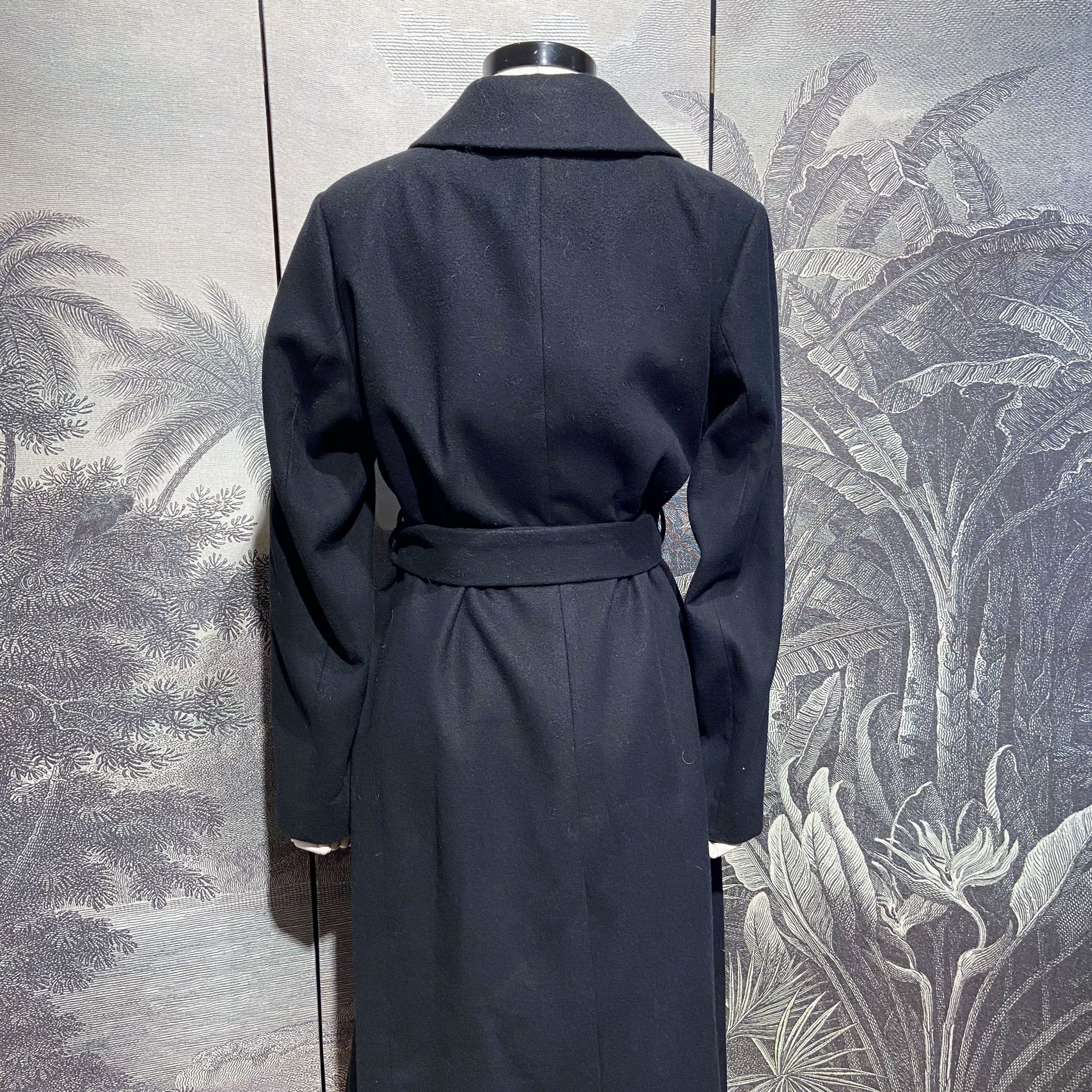 Jas H&M met Ceintuur Zwart Maat 42 Naturelle