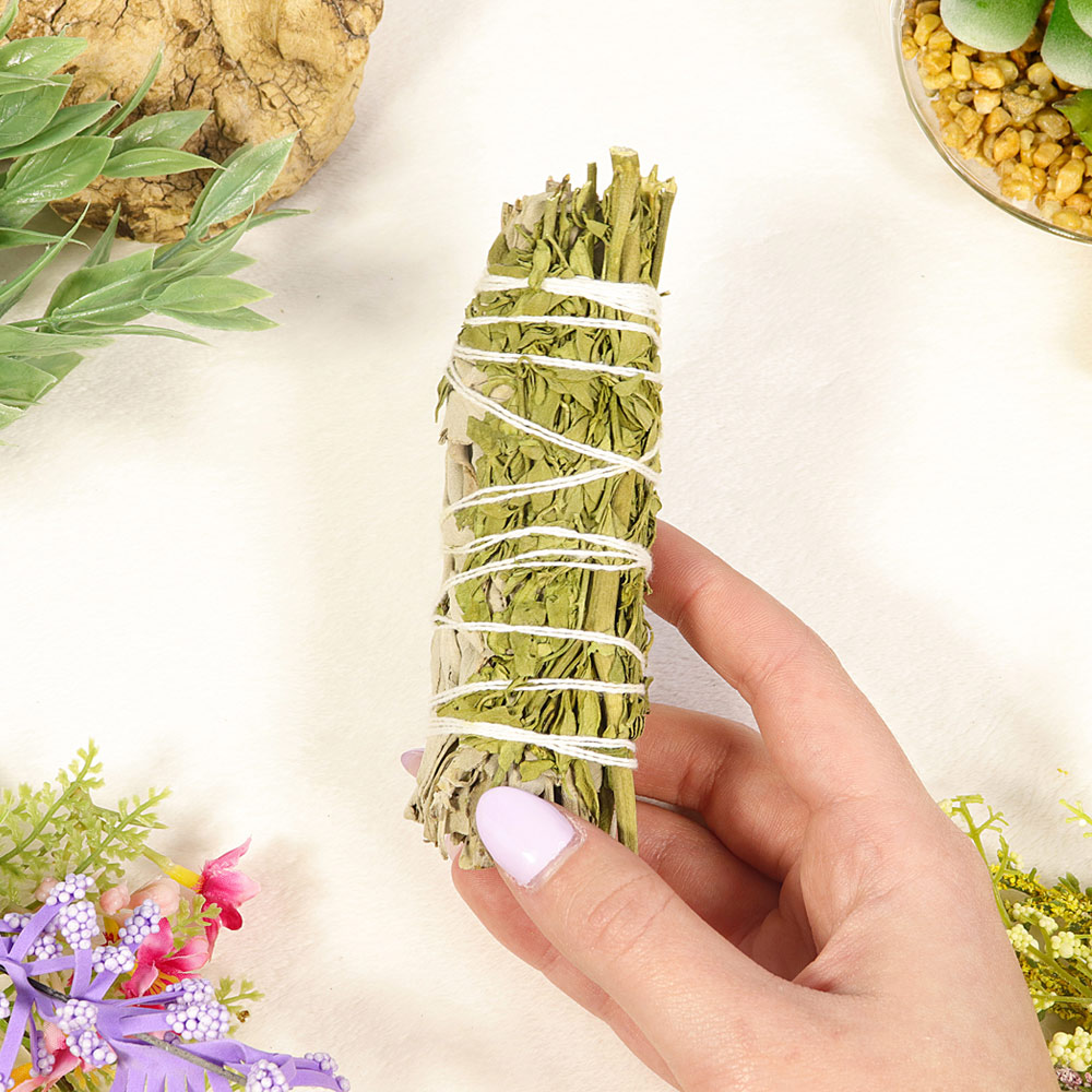 White Sage and Cedar Wand Smudging Stick Nature's Artifacts