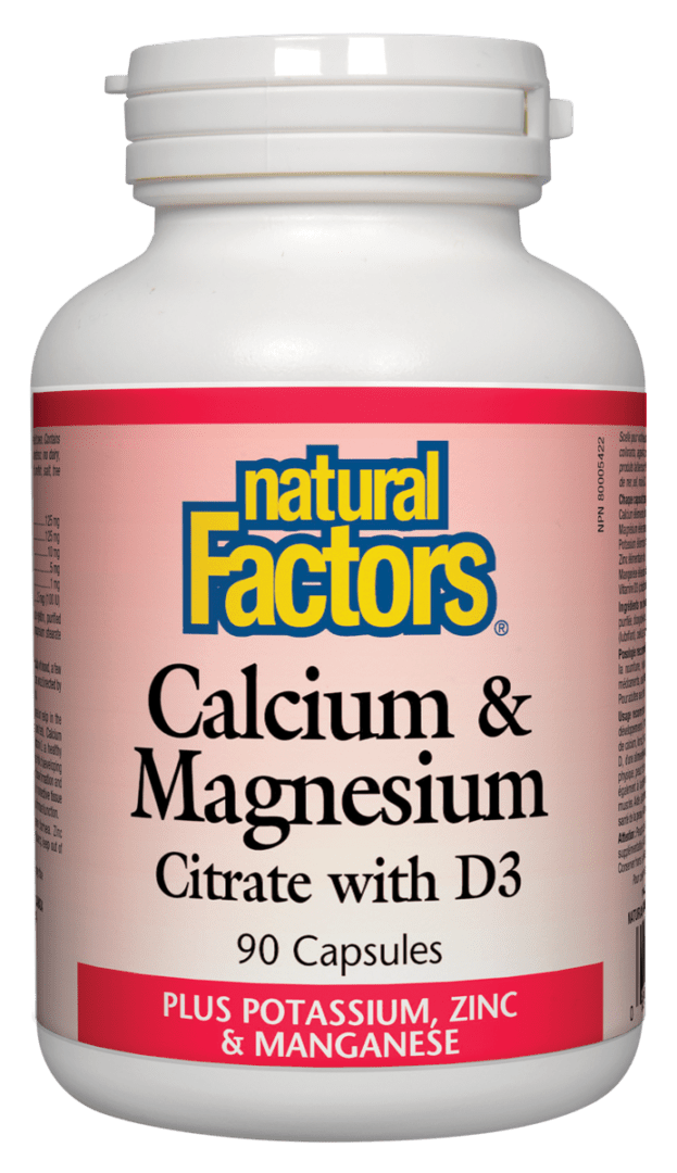 Natural Factors Calcium & Magnesium Citrate with D3 Plus Potassium