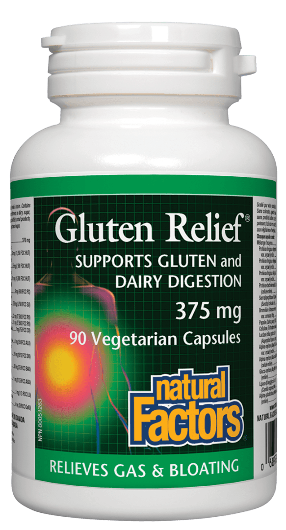 Natural Factors Gluten Relief 90 Veg Caps Nature's Care