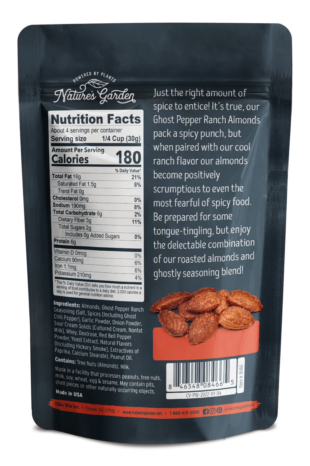 Nature's Garden Ghost Pepper Ranch Almonds