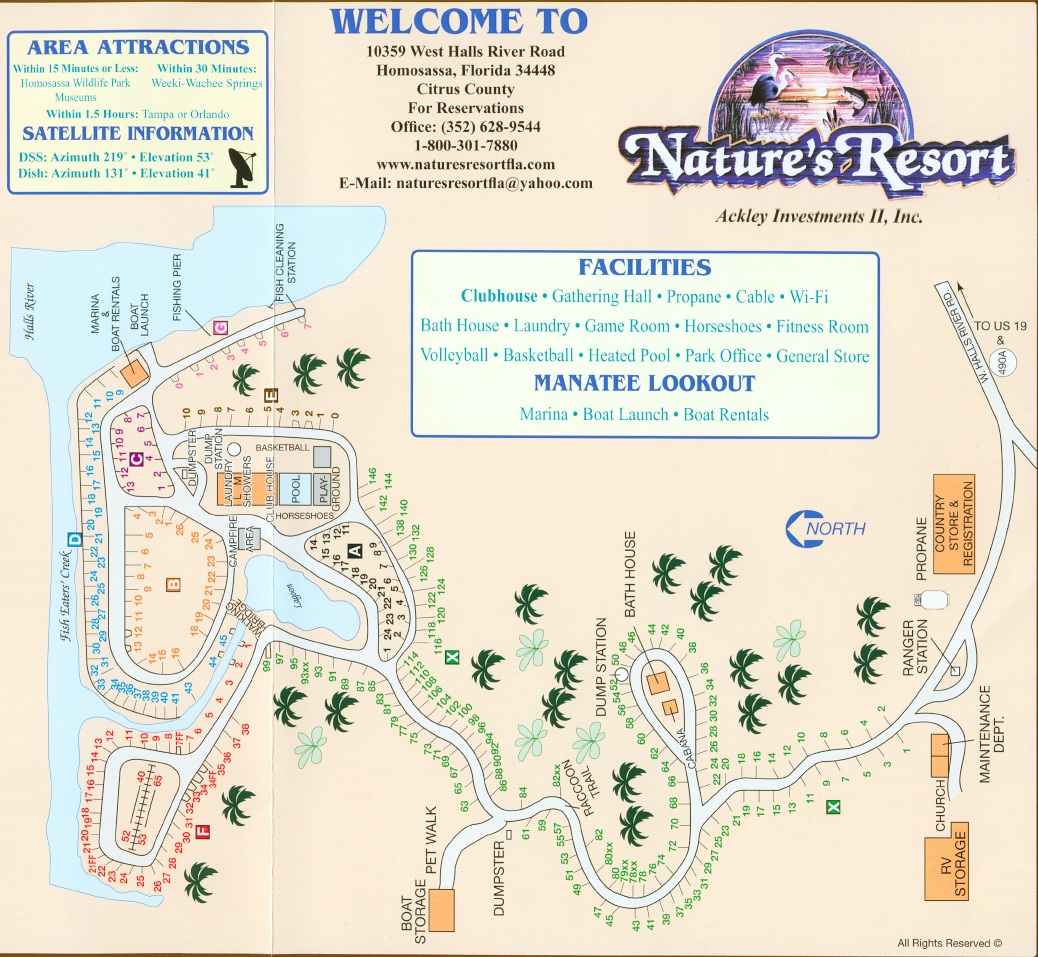 Rates Natures Resort RV Park