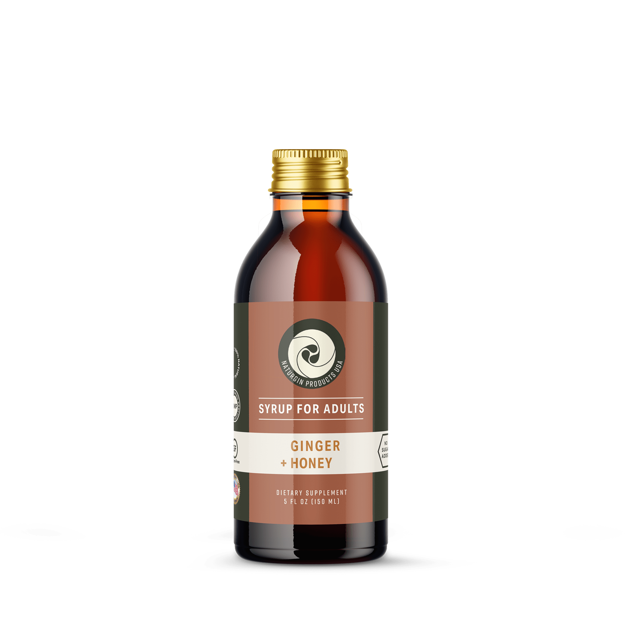GINGER & HONEY Syrup for Adults for a Healthy Throat.
