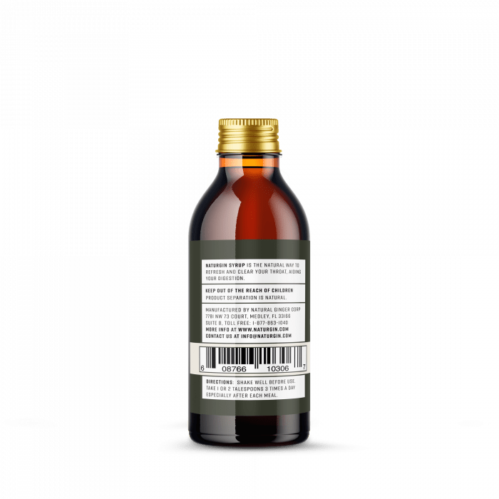 GINGER & HONEY Syrup for Adults for a Healthy Throat.