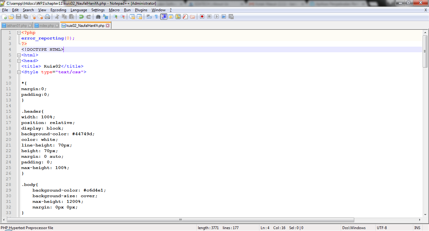 Operasi Aritmatika Menghitung Total Biaya Harga Tanah