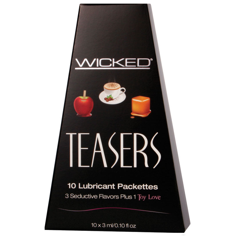 Wicked Teasers Flavored Variety Lubricant Pack (10 Foils) Naughty and