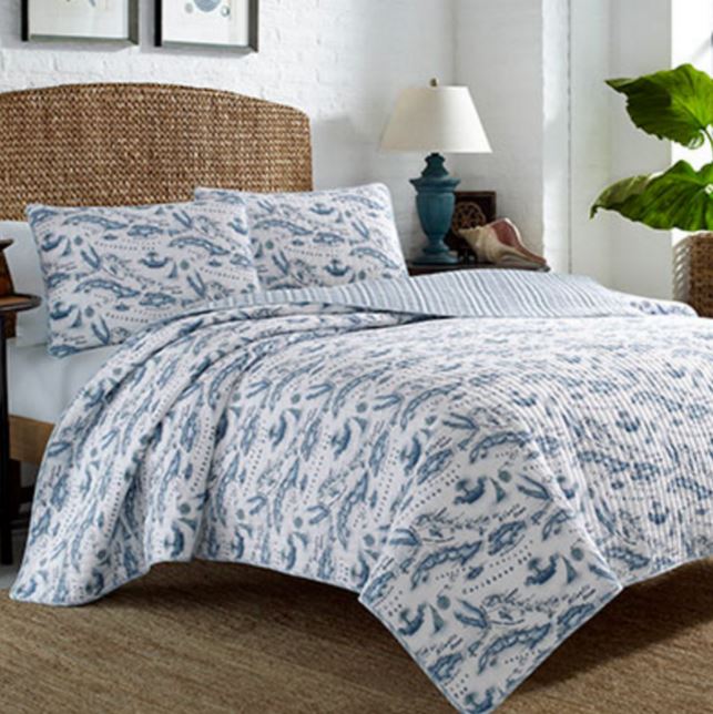 Tommy Bahama Caribbean Map Quilt Nautical Snob
