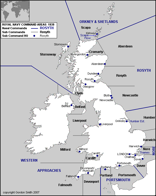 Royal Navy Ships, August 1939