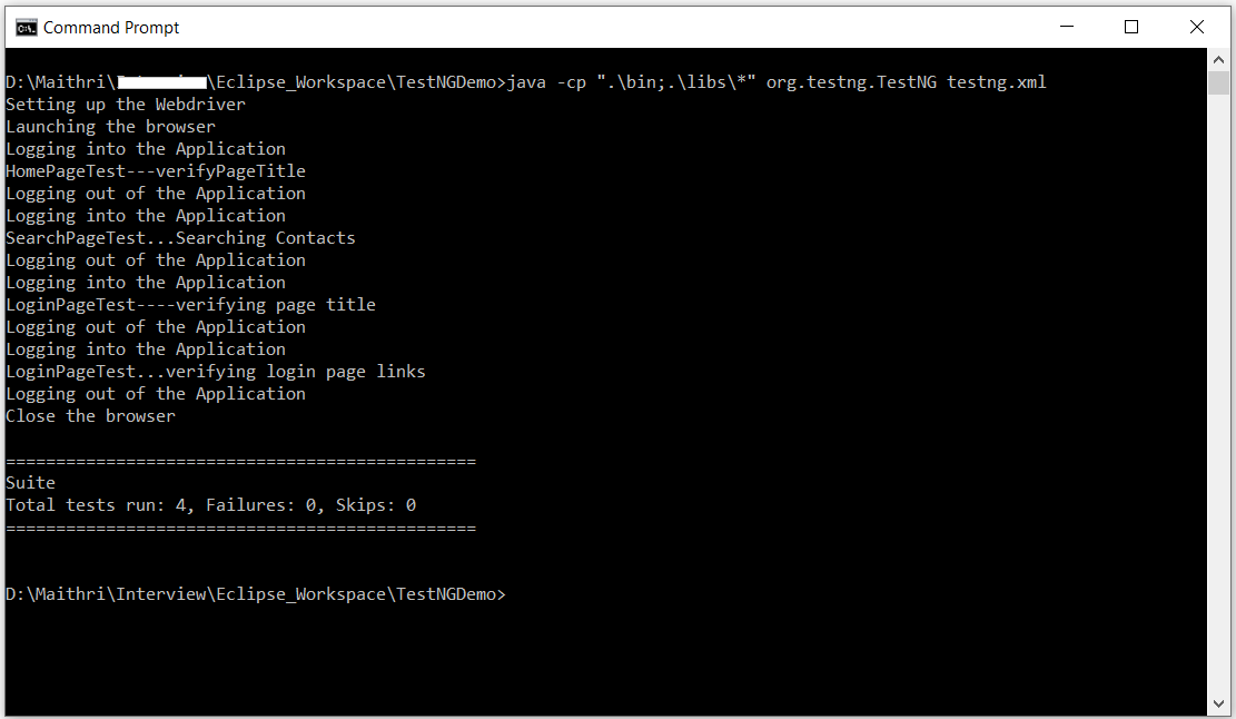 5. How to Run TestNG Class from Command Line and Eclipse - naveen