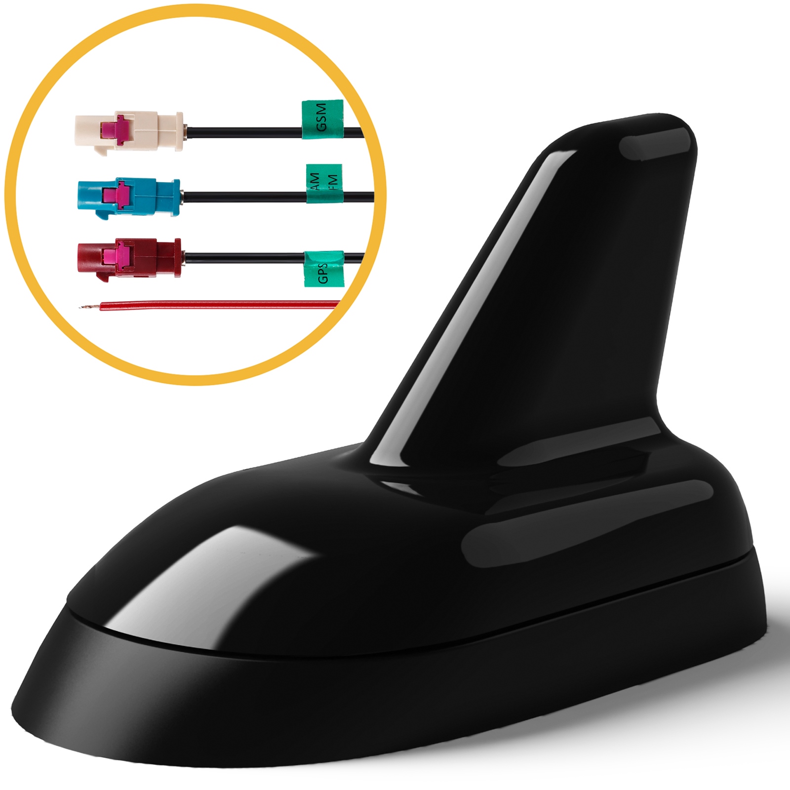 KFZ Auto Antenne Dachantenne Shark FM + GPS FM Fakra Stecker f. Audi A4