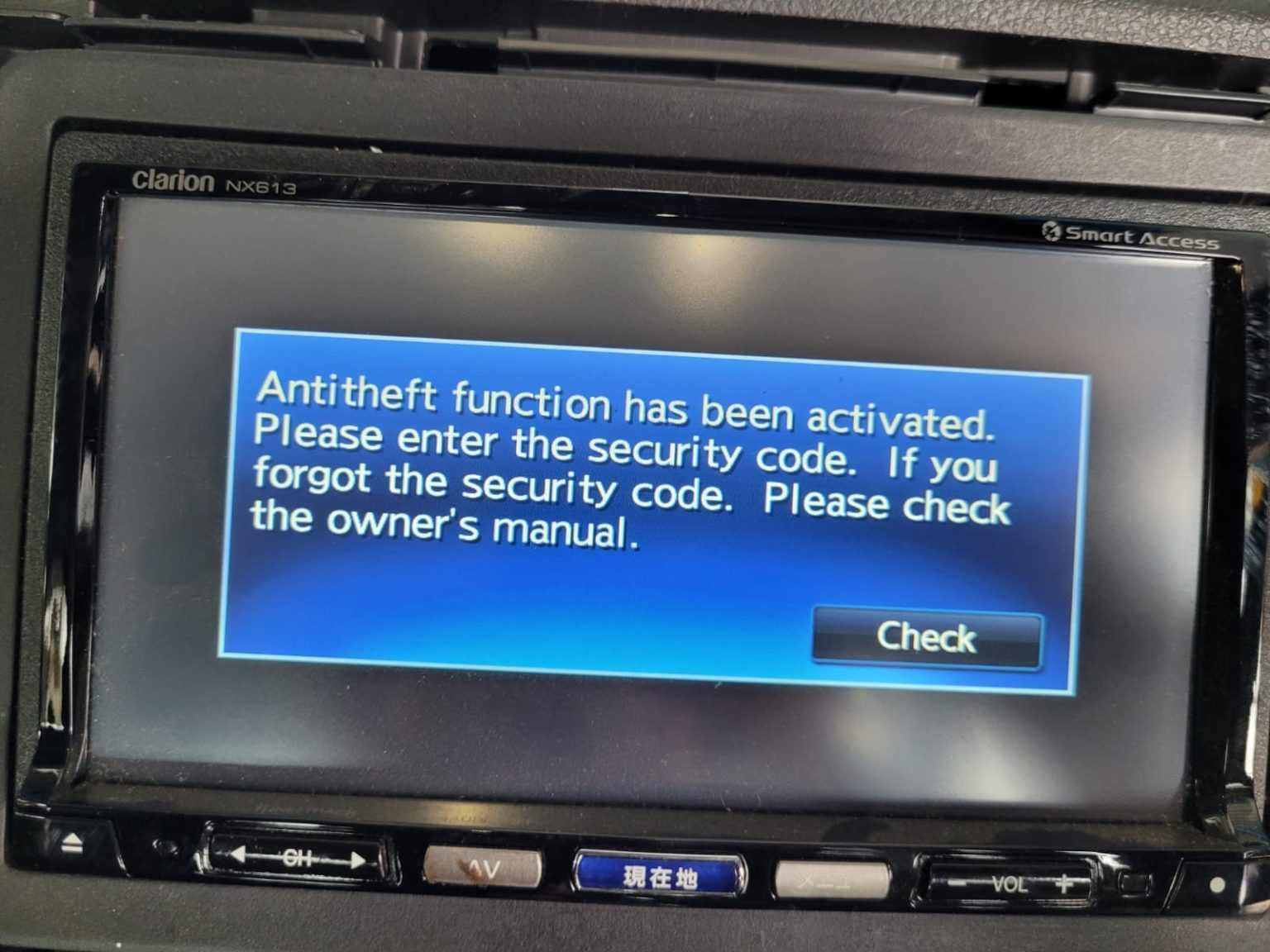 Clarion NX613 unlock - Navigation Unlocker