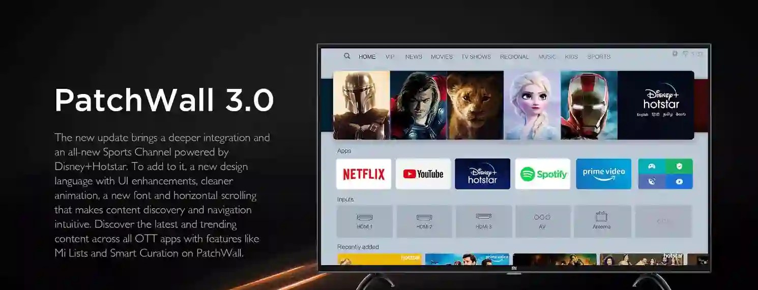 MI TV patchwall new update, offering new live TV channels