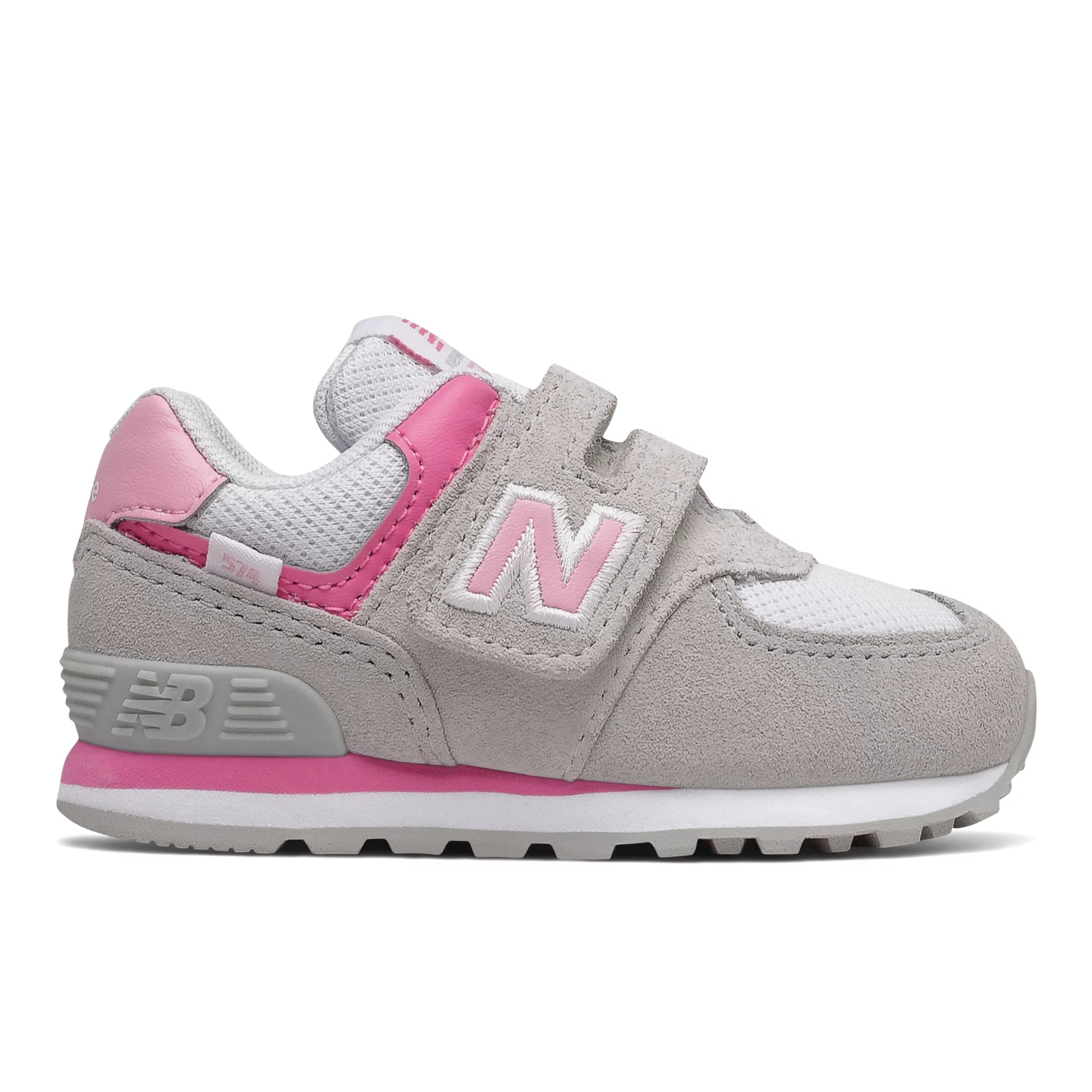 New Balance Kids' 574 Riptape Trainers, Rose Gold/Surf At John Lewis