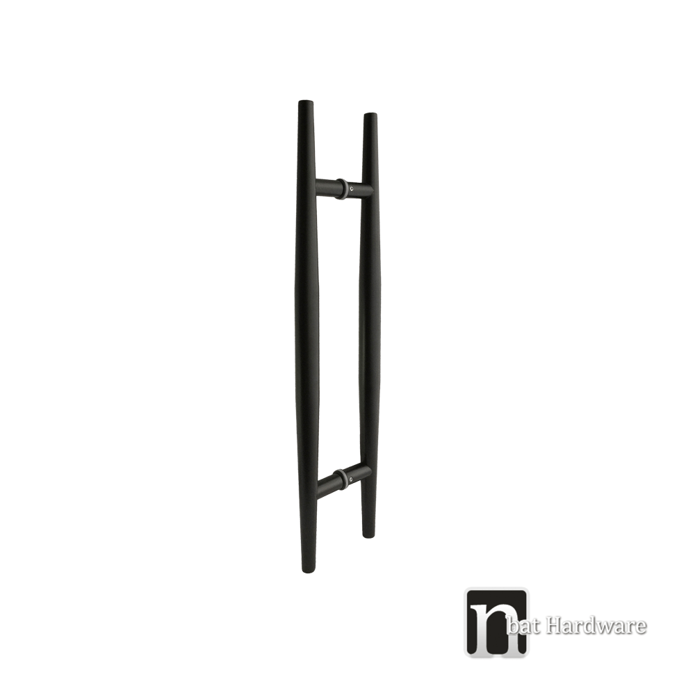 Matt Black Door Pulls 400mm Logan Series nBat Hardware