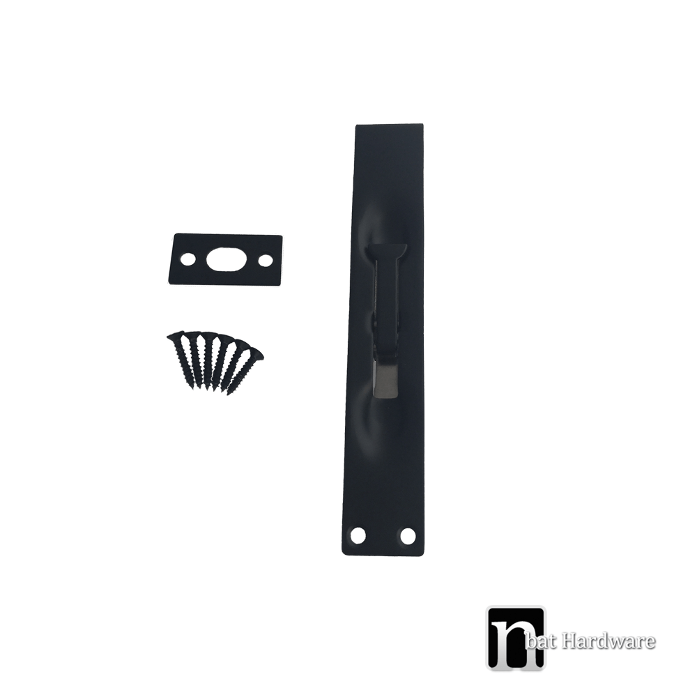 Matt Black Spring loaded Door Flush Bolt nBat Hardware