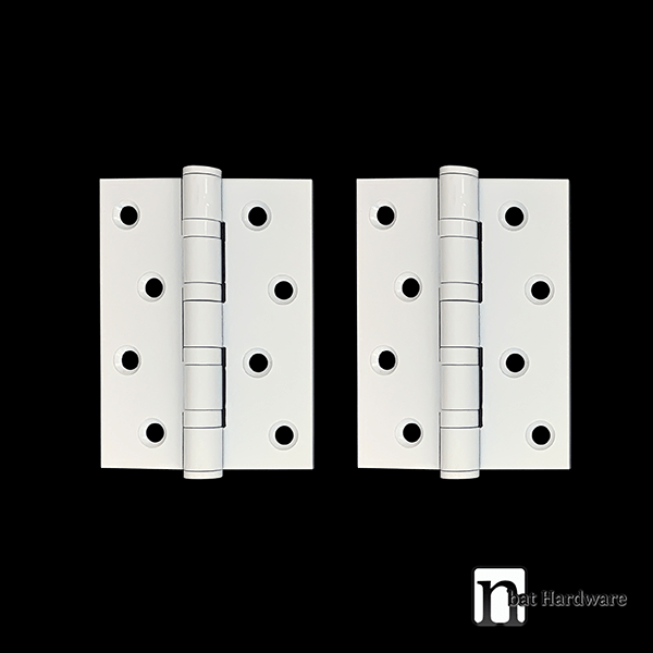 100mm WhiteFinish Door Hinges nBat Hardware