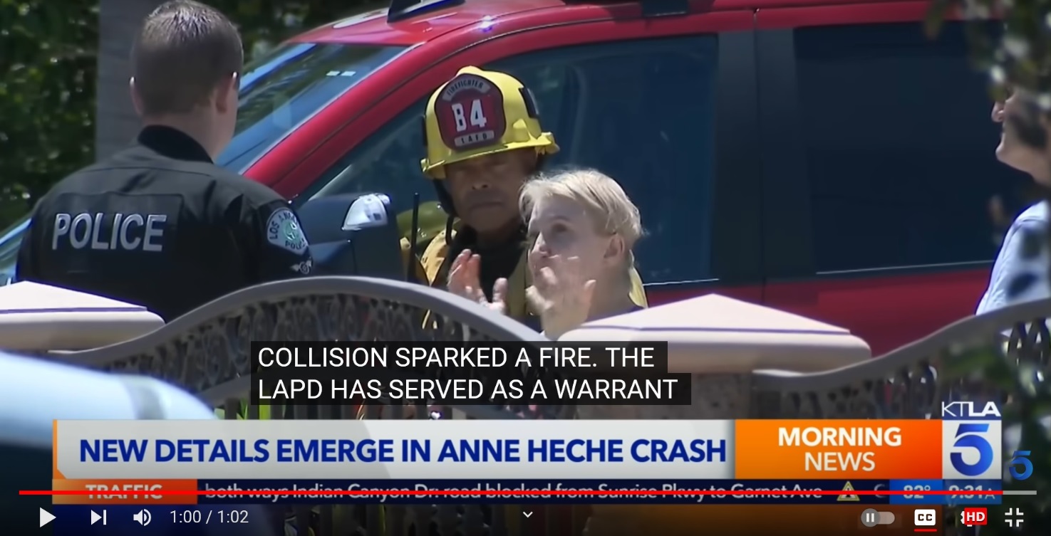 PHOTO Anne Heche Up And Questioning Why Firefighters Were Carting Her