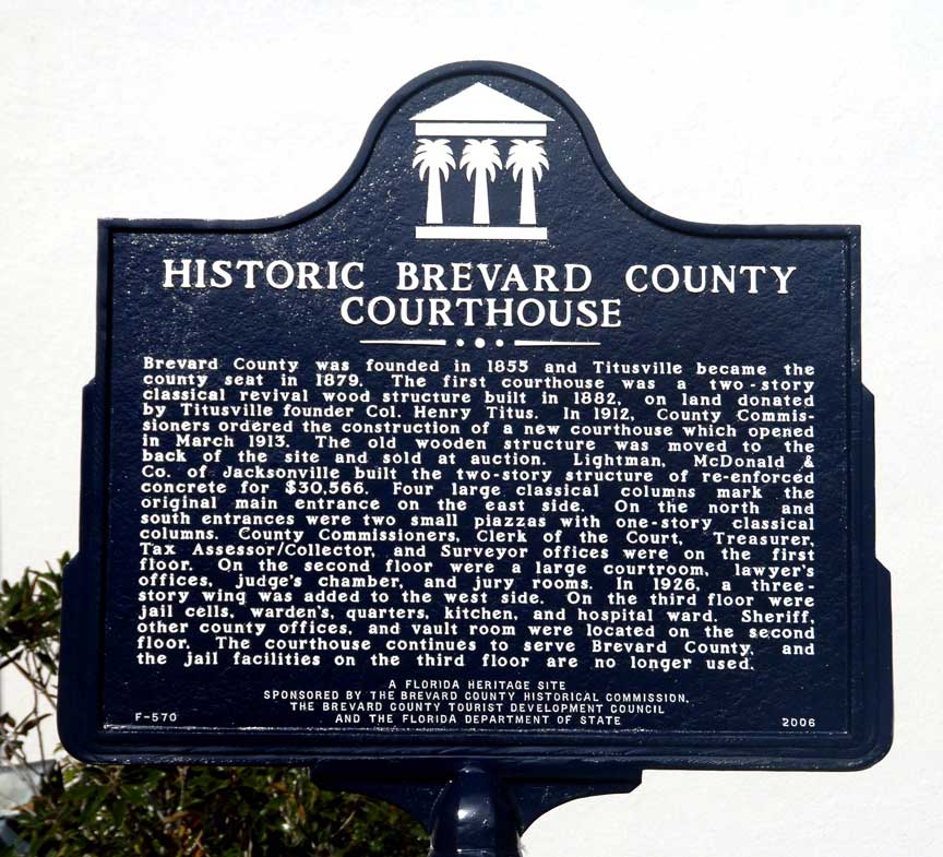 Historic Markers of North Brevard Florida