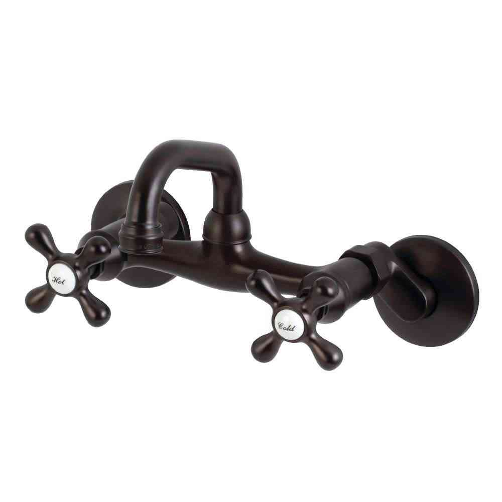 Kingston Brass KS212ORB TwoHandle Wall Mount Bath Sink Faucet, Oil