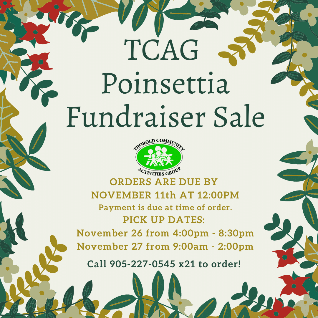 TCAG News Featuring Poinsettia Sale Fundraiser! Niagara Board of