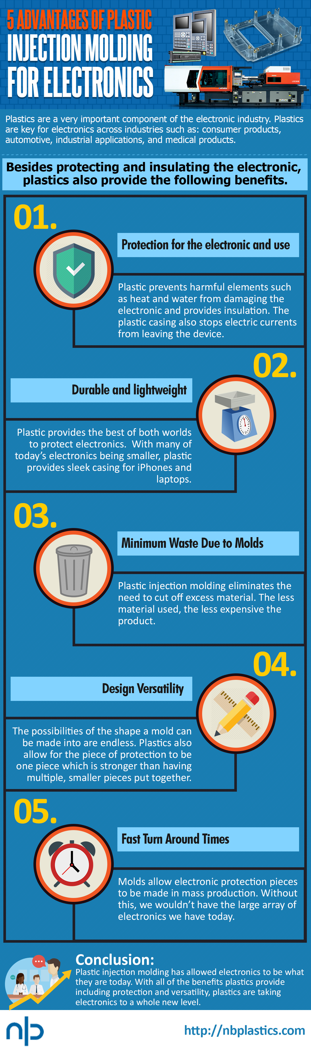 [Infographic] 5 Advantages of Plastic Injection Molding for Electronics