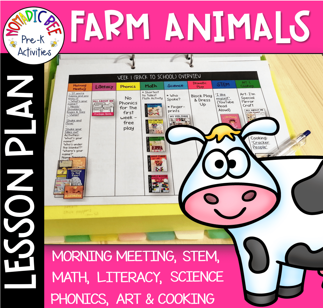 Farm Animals Free Lesson Plan NBpreKactivities