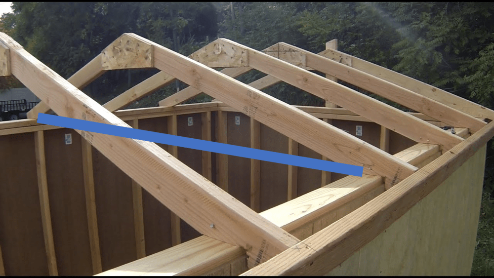 Shed rafter framing for storage NC4x4