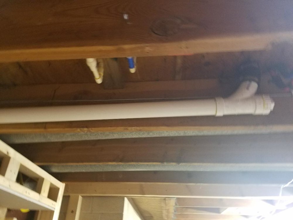Plumbing wye close to subfloor NC4x4