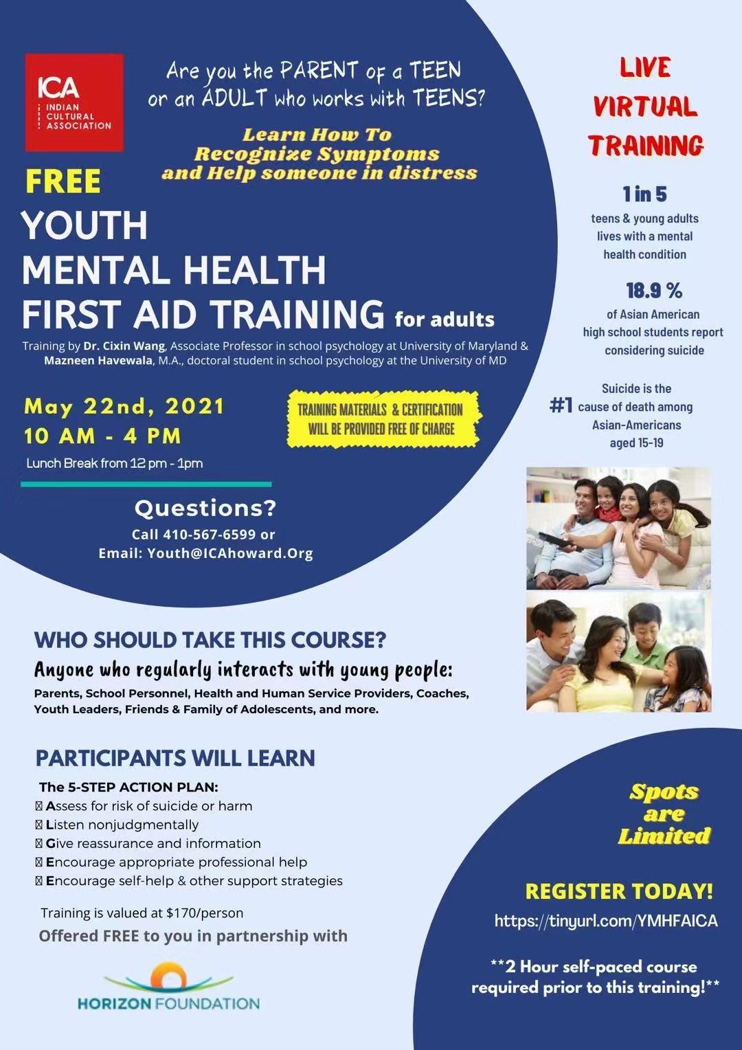Youth Mental Health First Aid Training CAFANC