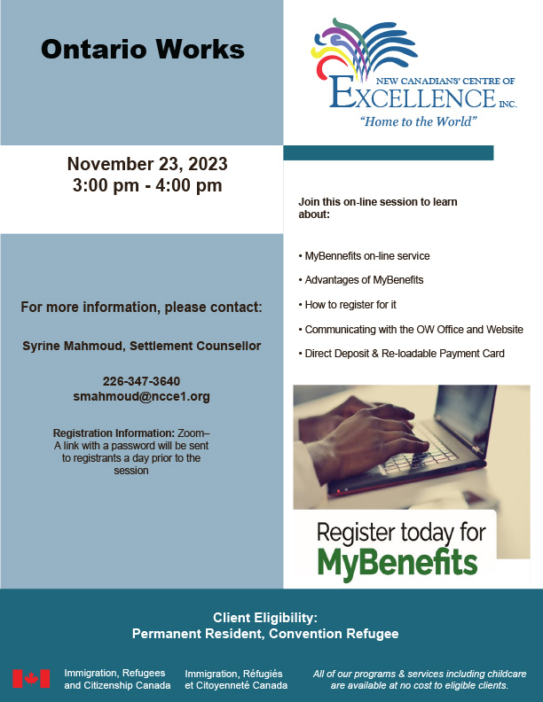 Ontario Works New Canadians' Centre of Excellence Inc.