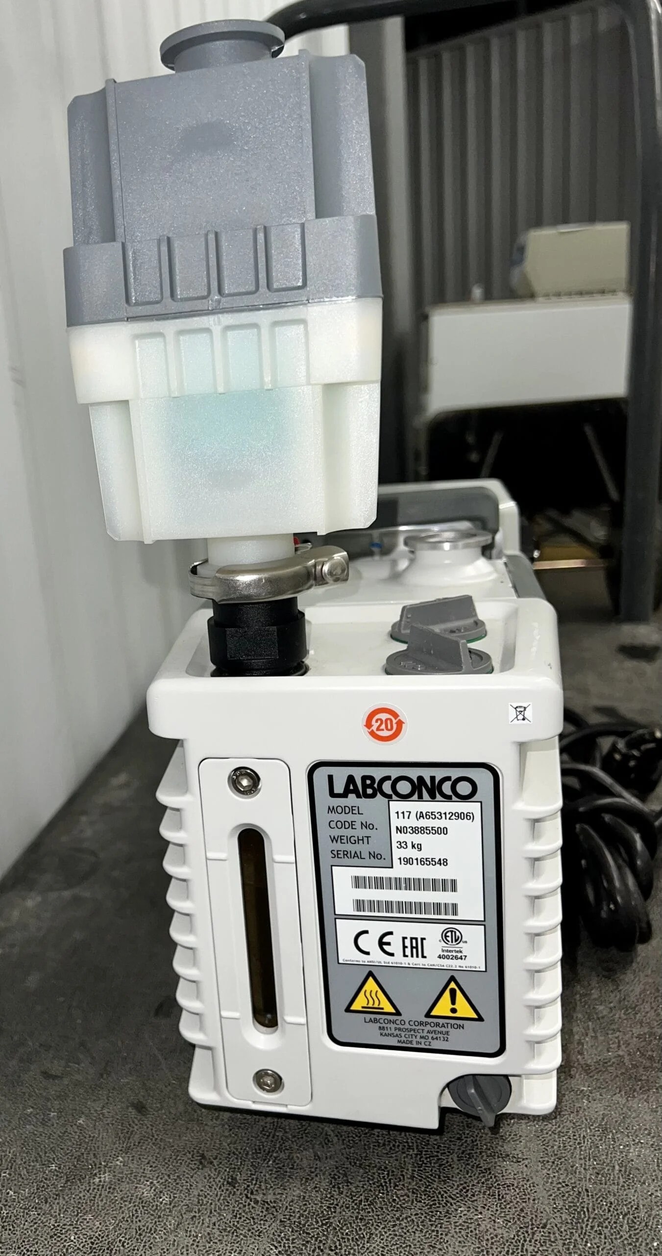 Labconco Vacuum Pump 117 with Filter NCC MedTech
