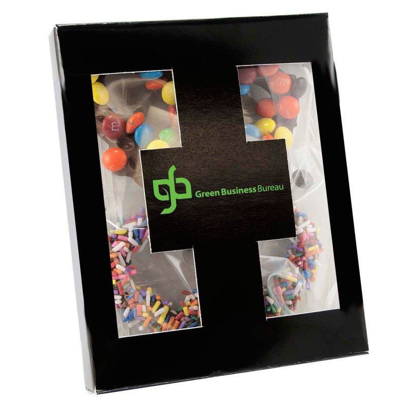 NC Custom 2 Piece Pretzel Box. Supplied By Chocolate Inn