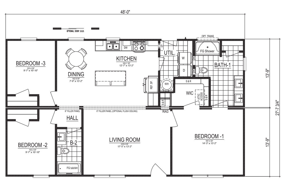 Heartland IV Custom Modular Home 3 bedroom Modular Home NC