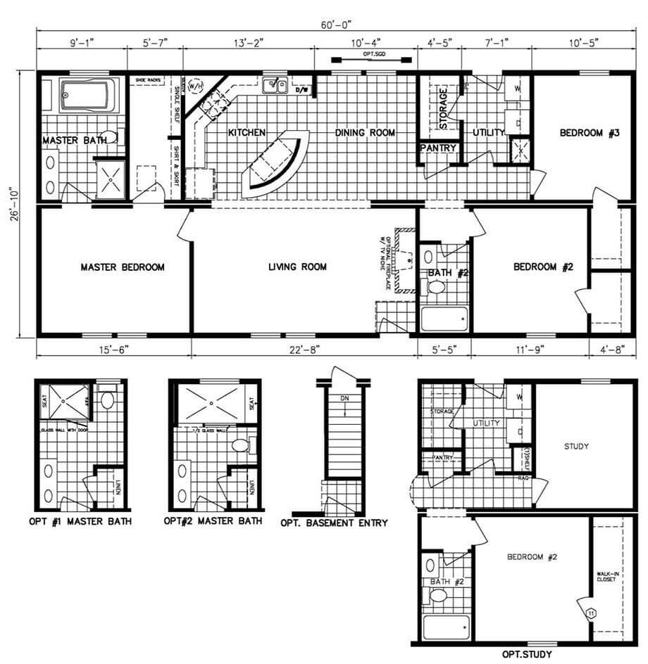 Cypress Point III Custom Modular Home 3 bedroom Modular Home NC