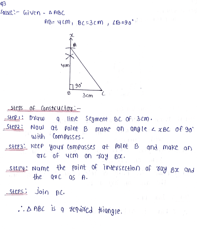 Chapter 10 Construction Of Triangles Class7 DAV Secondary