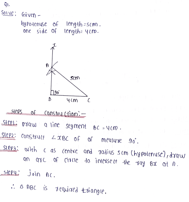 Chapter 10 Construction Of Triangles Class7 DAV Secondary