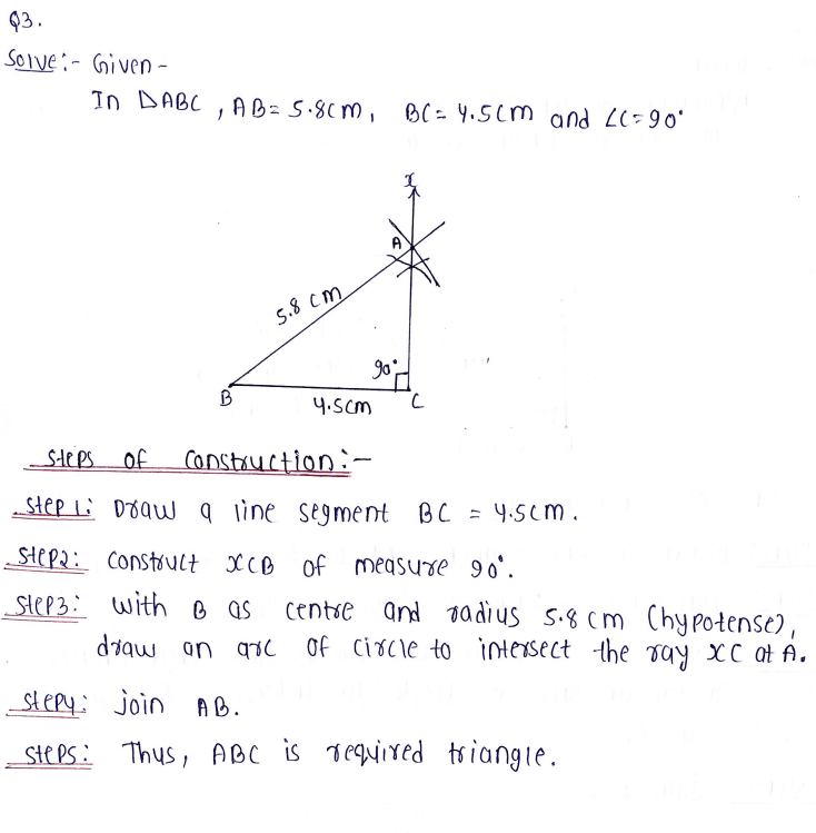 Chapter 10 Construction Of Triangles Class7 DAV Secondary