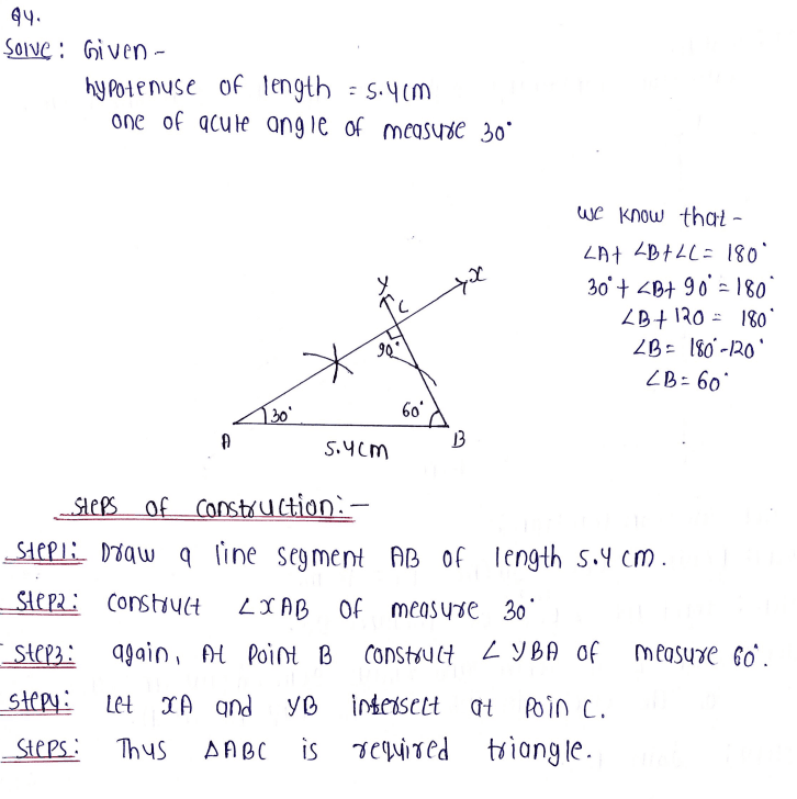 Chapter 10 Construction Of Triangles Class7 DAV Secondary