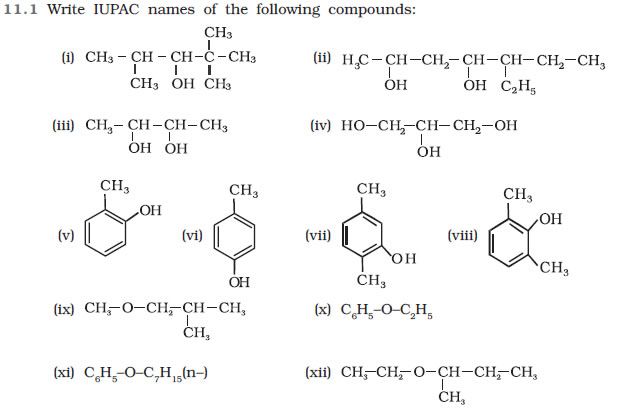 Alcohols, Phenols and Ethers Class 12 NCERT Solutions