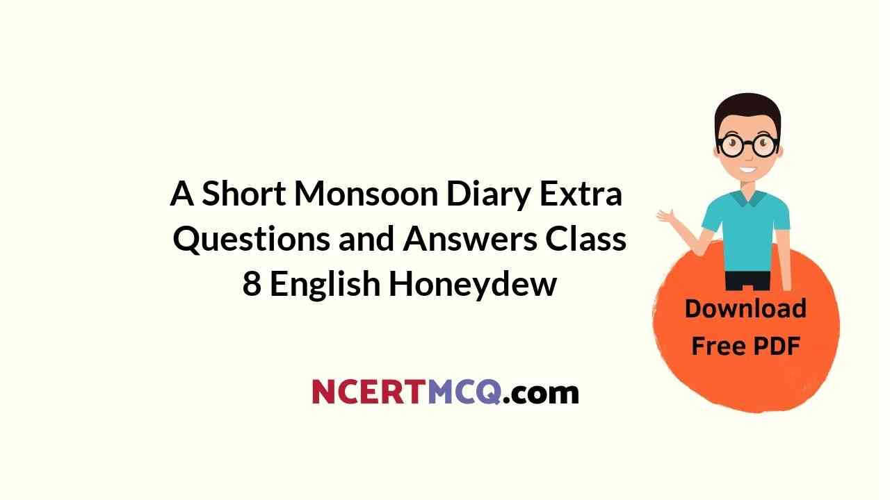 A Short Monsoon Diary Extra Questions and Answers Class 8 English