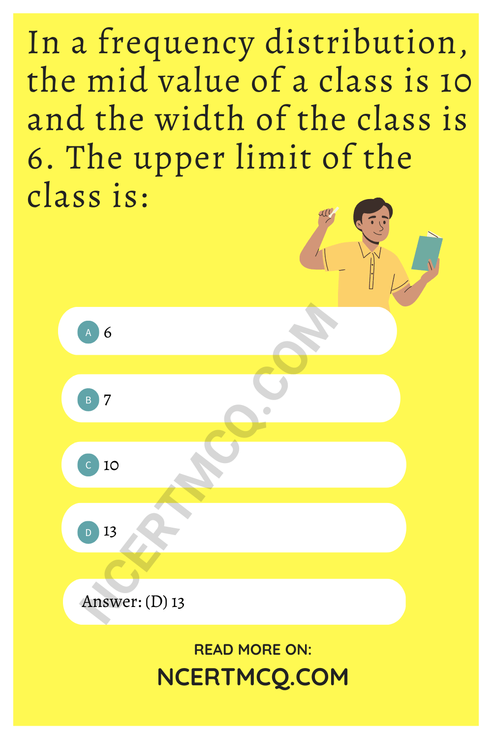 MCQ Questions for Class 9 Maths Chapter 14 Statistics with Answers NCERT MCQ